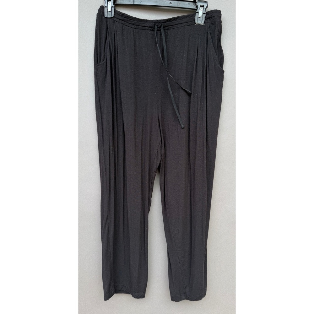 Donna Karin Sleepwear‎ Pants Large Black Drawstring Pockets Lounge Pajamas